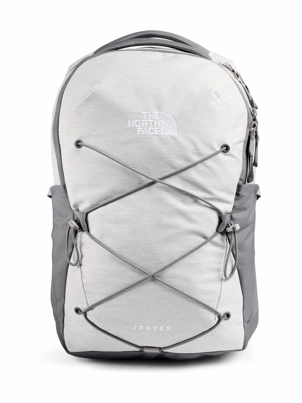 The North Face Jester Backpack in Light Gray and Gray Accents